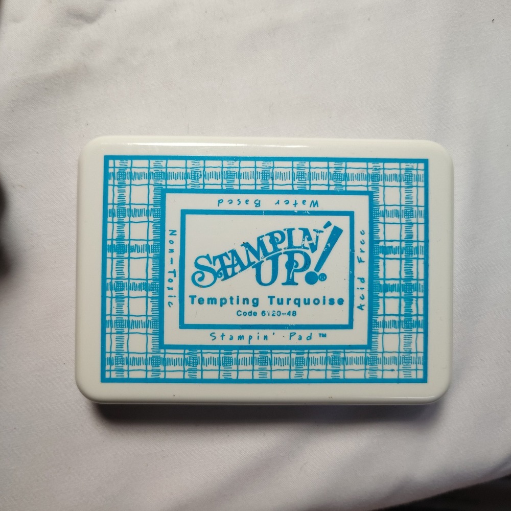 Stampin Up Tempting Turquoise Ink Pad Water‎ Based Acid Free Non Toxic Crafting